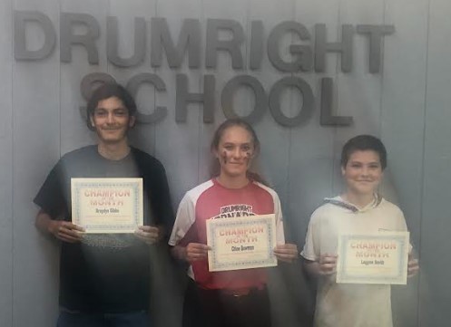 August Champion of the Month Cooper Middle and Drumright High School